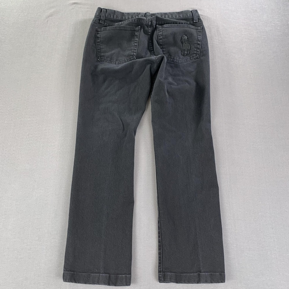 Ralph Lauren Jeans Womens 30x27 Black Straight Stretch Polo Big Pony Logo USA - Picture 5 of 16